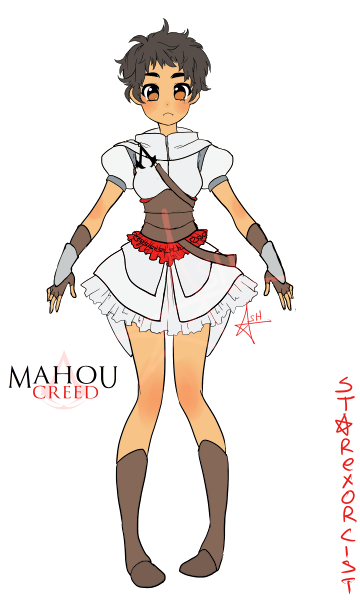1girl, altair_ibn_la-ahad, artist_name, ashley_swaby, assassin's_creed, black_hair, brown_eyes, commentary