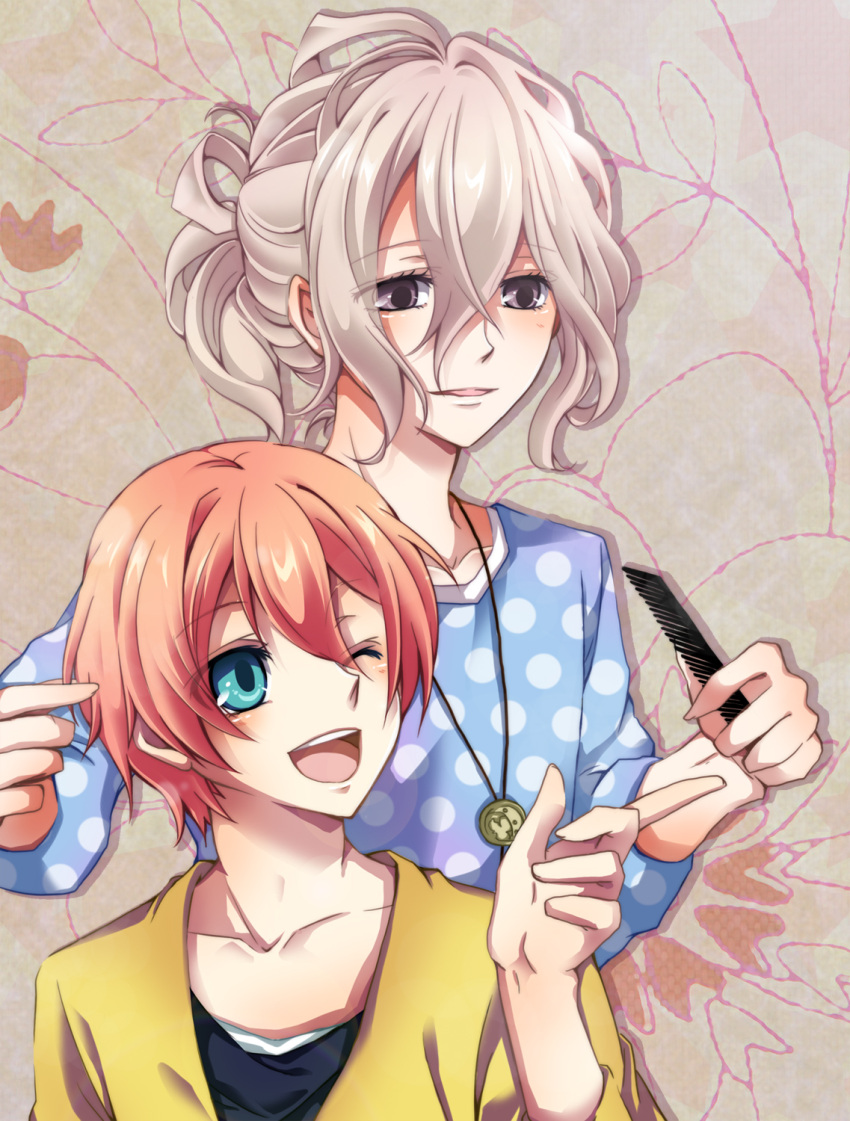 1boy, asahina_louis, blonde_hair, blue_eyes, brothers_conflict, brown_eyes, crossover, hair_comb