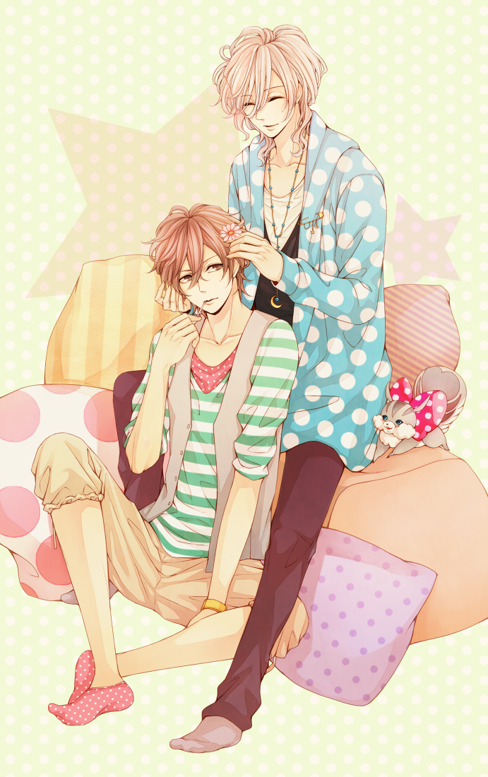 2boys, asahina_fuuto, asahina_louis, blonde_hair, brothers, brothers_conflict, brown_eyes, brown_hair