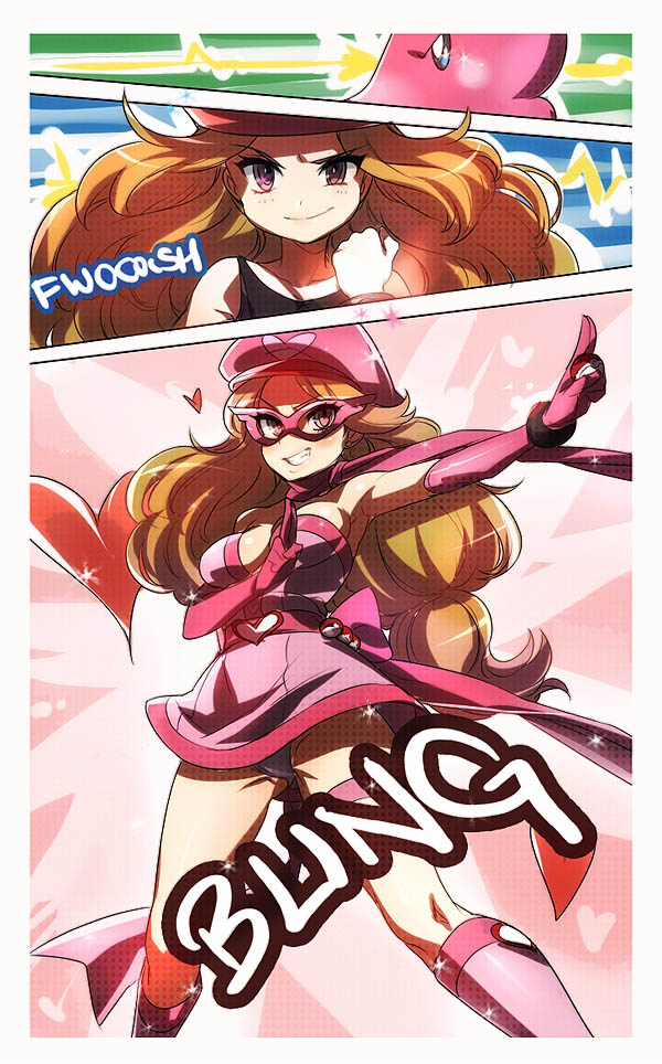 1girl, alternate_costume, boots, breasts, brown_hair, dress, elbow_gloves, gloves