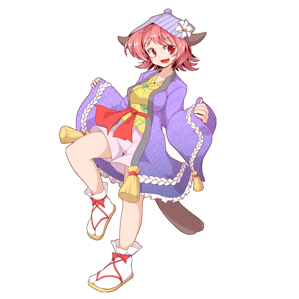 1girl, animal_ears, colored_eyelashes, flower, hair_flower, hair_ornament, hat, japanese_clothes