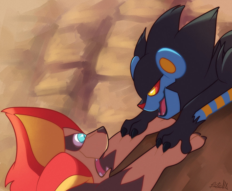 2others, creatures_(company), disney, game_freak, gen_4_pokemon, gen_6_pokemon, gleam_eyes_(specie), lion, luxray, nintendo, no_humans, olm_digital, open_mouth, parody, pokemon, pokemon_(creature), pokemon_dppt, pokemon_xy, pyroar, royal_(specie), the_lion_king, vaporotem