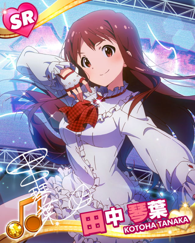 1girl, brown_eyes, brown_hair, character_name, cosplay, emilie_de_rochefort, emilie_de_rochefort_(cosplay), fingerless_gloves