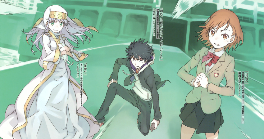 black_eyes, black_hair, blue_hair, brown_eyes, brown_hair, cat, green_eyes, habit