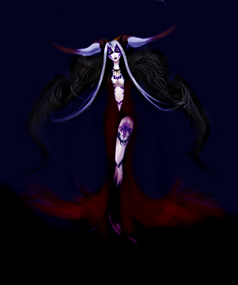cleavage, dress, eni, final_fantasy, final_fantasy_viii, grey_hair, headdress, long_hair