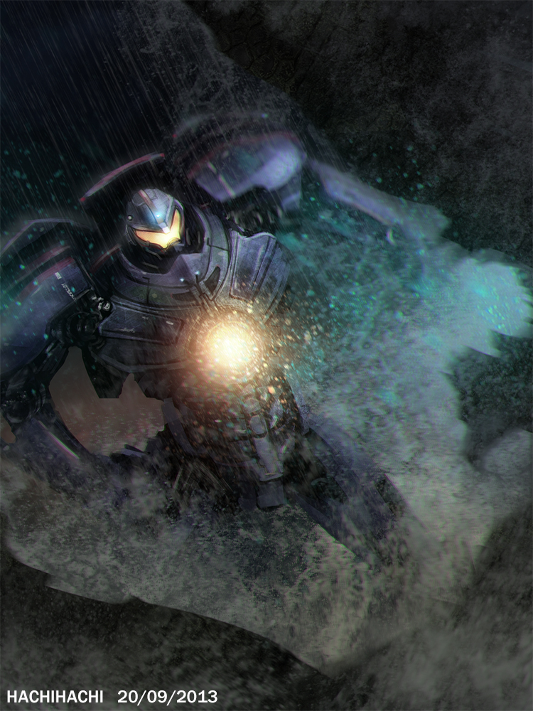 battle, delant, gipsy_danger, kaijuu, mecha, monster, no_humans, ocean