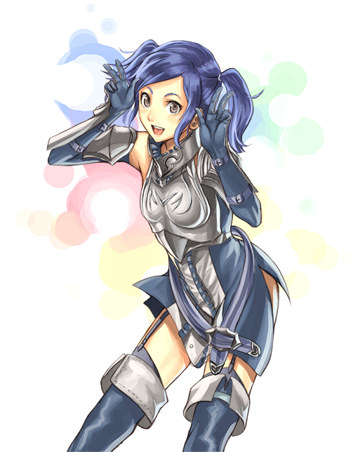 1girl, armor, athenawyrm, blue_eyes, blue_hair, cynthia_(fire_emblem), fire_emblem, fire_emblem:_kakusei