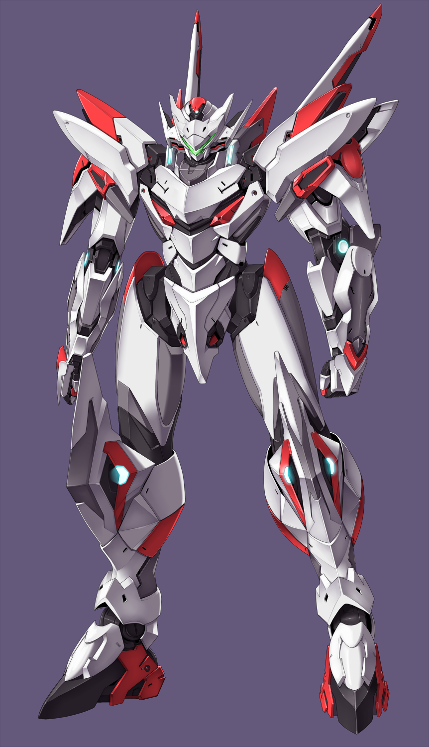 glowing, highres, mecha, no_humans, original, purple_background, simple_background, vuccha