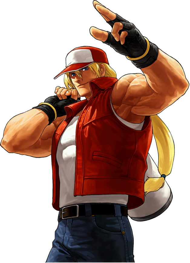 1boy, bag, belt, blonde_hair, blue_eyes, duffel_bag, fingerless_gloves, gloves