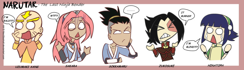 aang, avatar:_the_last_airbender, avatar_legends, cosplay, funny, haruno_sakura, hyuuga_hinata, katara