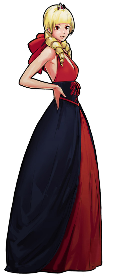 1girl, blonde_hair, corset, dress, drill_hair, gown, hair_ribbon, hand_on_hip