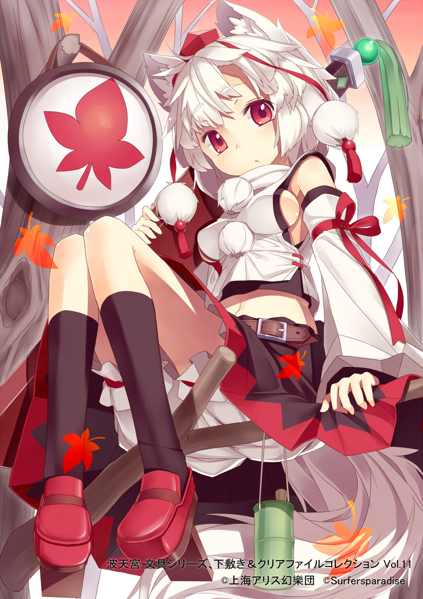1girl, animal_ears, belt, bloomers, breasts, detached_sleeves, detail, geta
