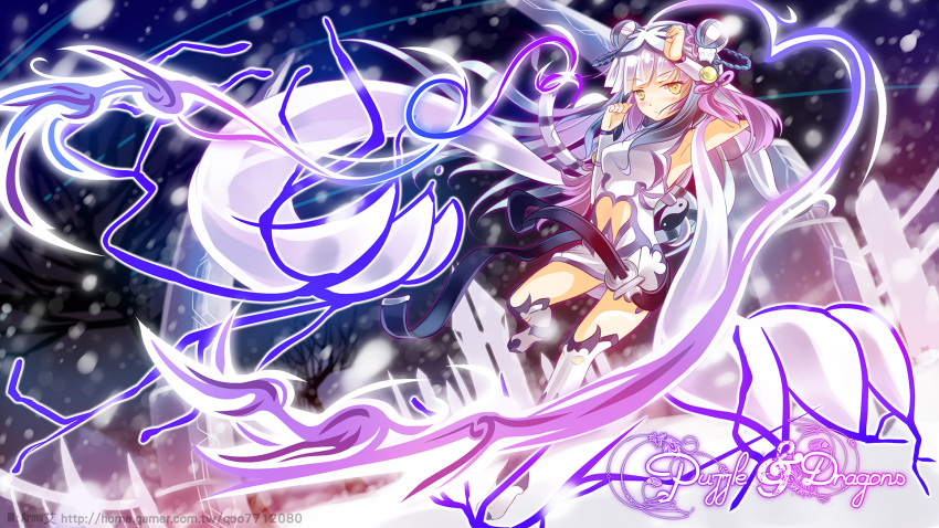 1girl, arms_ai, boots, china_dress, chinese_clothes, double_bun, haku_(p&amp;d), highres