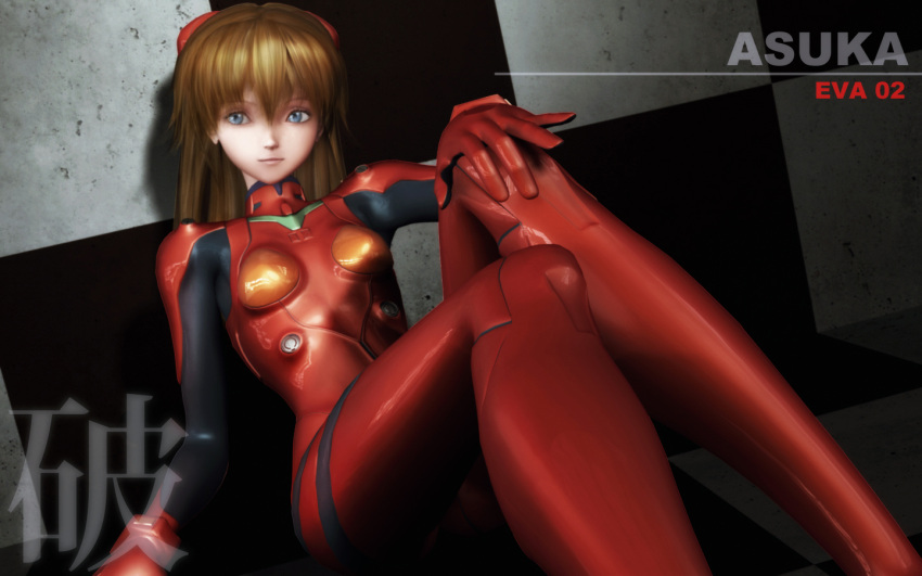 3d, bad_id, blue_eyes, cockpit, entry_plug, evangelion:_2.0_you_can_(not)_advance, long_hair, marimo, marimo_(pixiv_516046), neon_genesis_evangelion, orange_hair, plugsuit, rebuild_of_evangelion, shikinami_asuka_langley, sitting, solo, souryuu_asuka_langley
