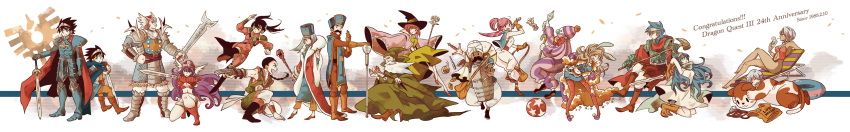 6+boys, 6+girls, :d, :p, absurdres, animal_ears, anniversary, armor