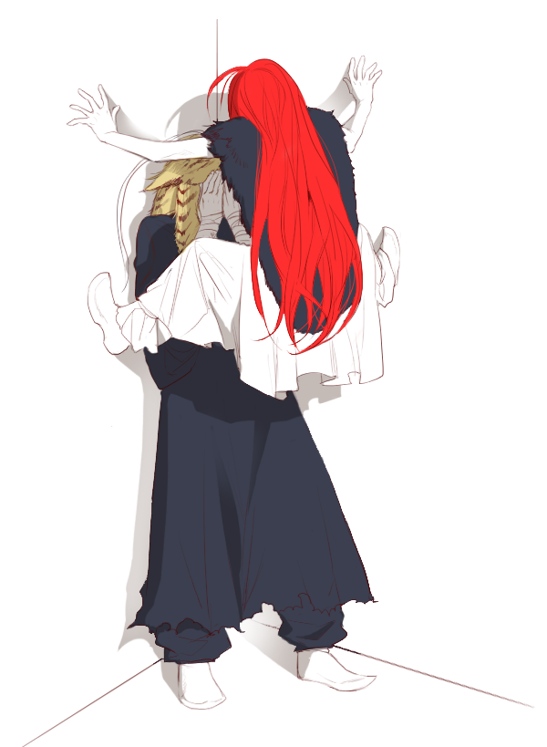 albinoalli, cicada_block, fur, harabal, long_hair, redhead, shut_hell, shut_hell_(character)