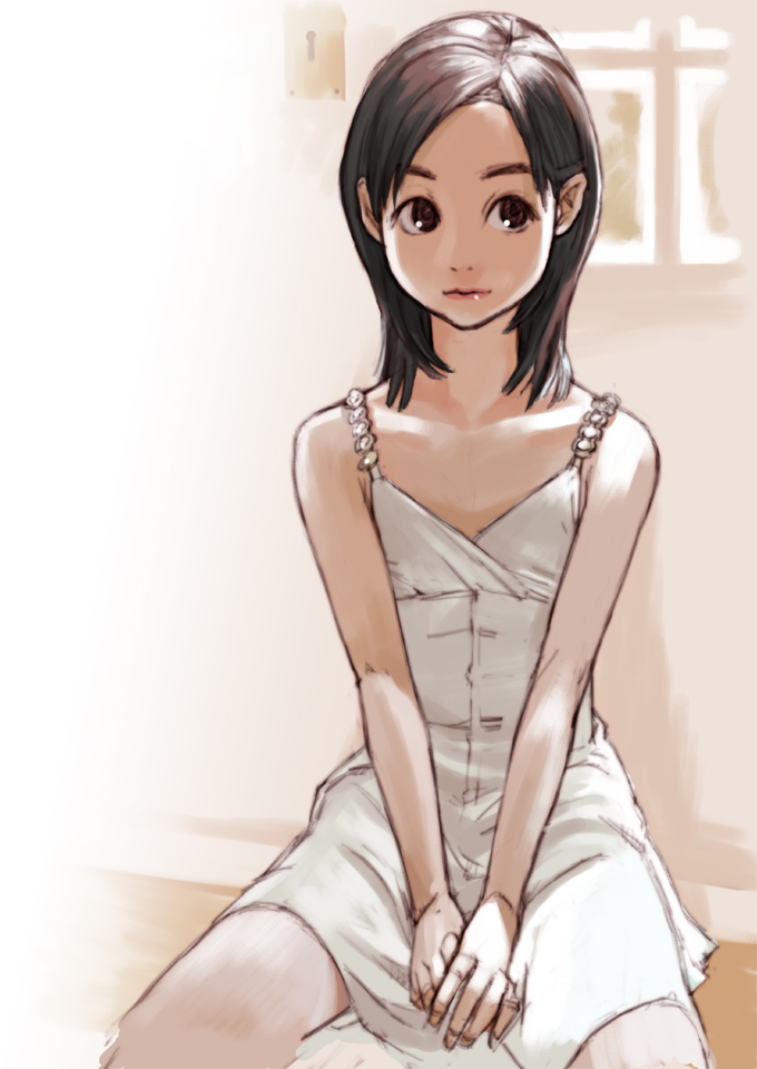 brown_eyes, brown_hair, katori_inuyouichi, sitting