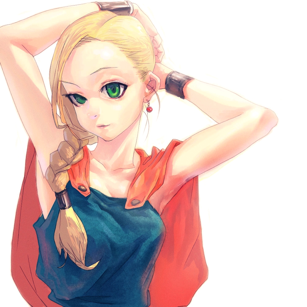 bianca, blonde_hair, braid, cape, dragon_quest, dragon_quest_v, green_eyes, ochirucchuru