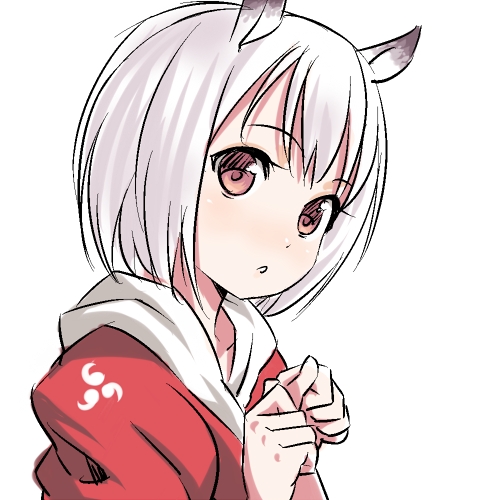 :o, brown_eyes, lowres, original, poporon, short_hair, solo, white_hair