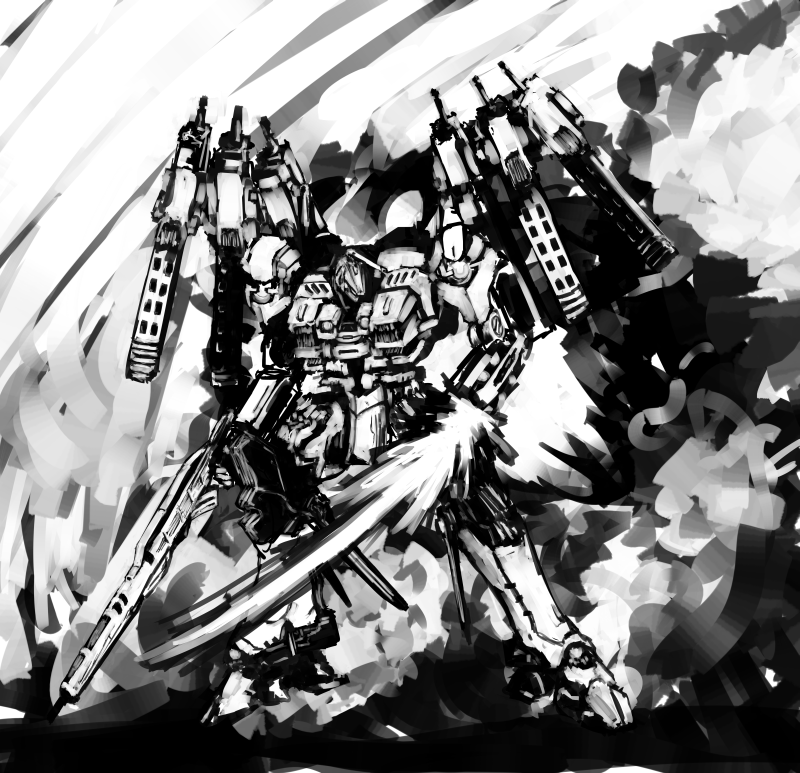 armored_core, armored_core:_for_answer, armored_core_4, blade, gun, mecha, noblesse_oblige, wasabikarasi