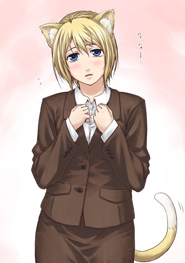 animal_ears, animal_tail, armored_core, armored_core:_for_answer, armored_core_4, cat_ears, cat_tail, fiona_jarnefeldt, formal, nekomimi