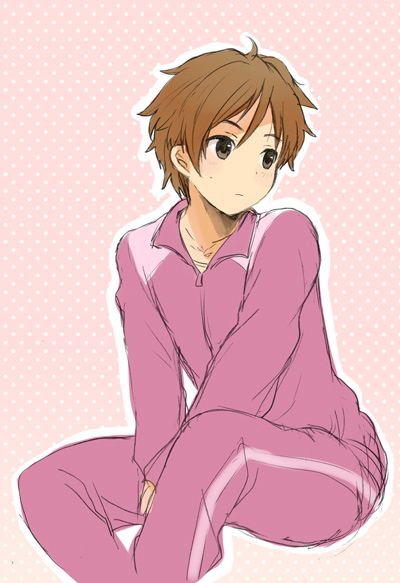 1boy, brown_eyes, brown_hair, miton_(ton321), ooji_mochizou, short_hair, tamako_market, track_suit