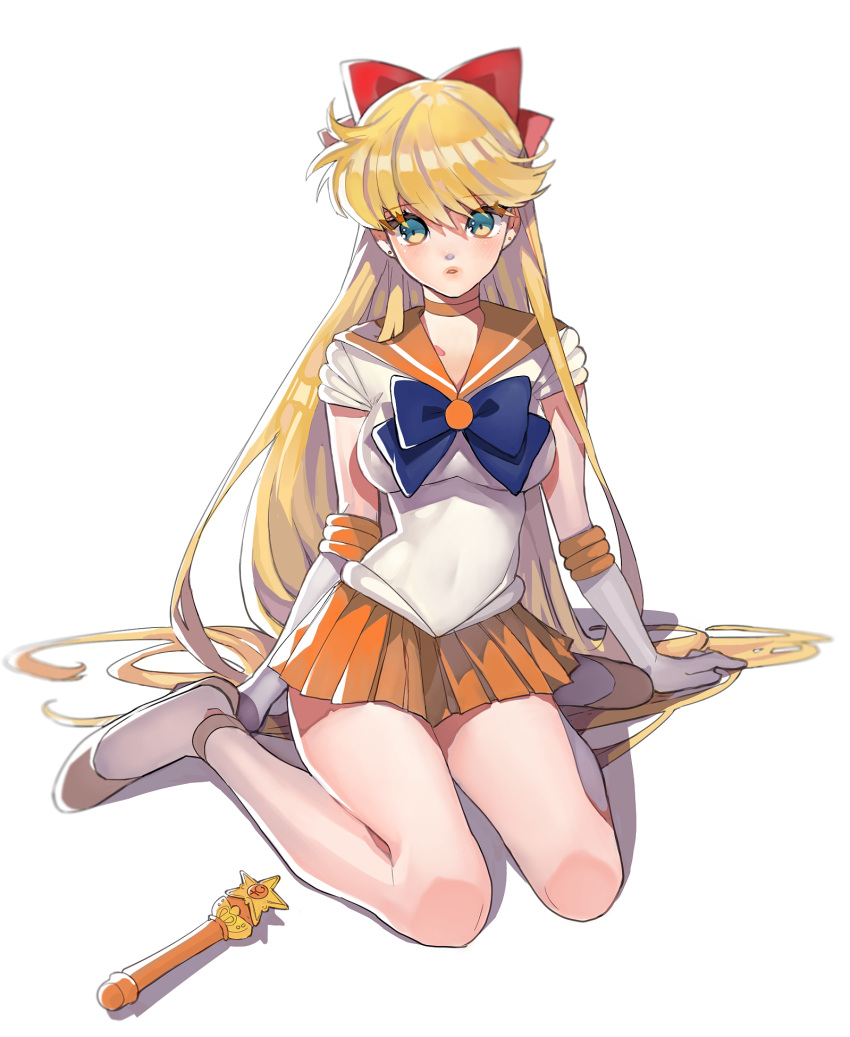 1girl, aino_minako, aruterra, bishoujo_senshi_sailor_moon, blonde_hair, blue_eyes, bow, choker