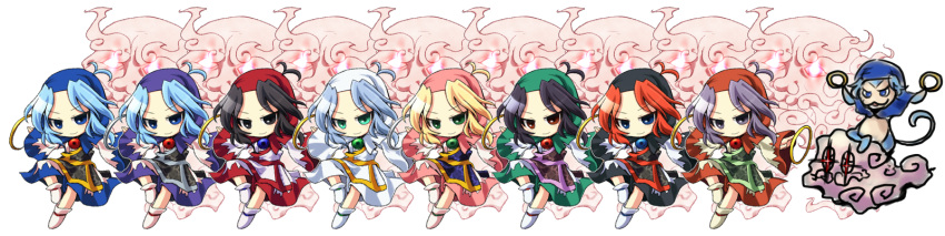 1boy, 1girl, alternate_color, animalization, black_eyes, black_hair, blonde_hair, blue_eyes