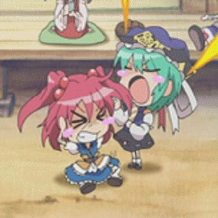 animated, animated_gif, chibi, gif, onozuka_komachi, shikieiki_yamaxanadu, tagme, touhou