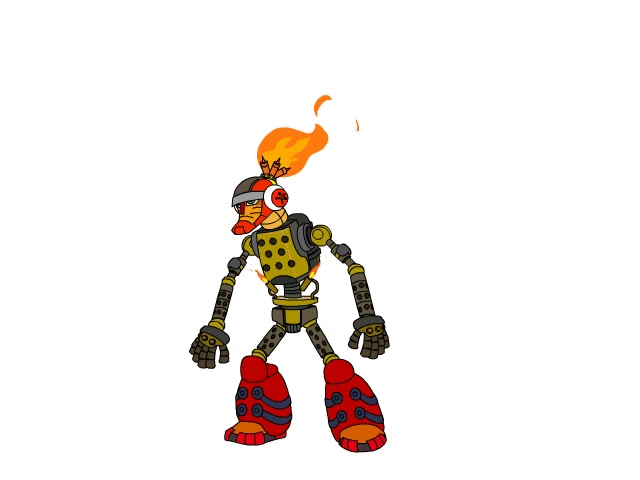 animated, animated_gif, artist_request, fire, mighty_no._1, mighty_no._9, red, robot