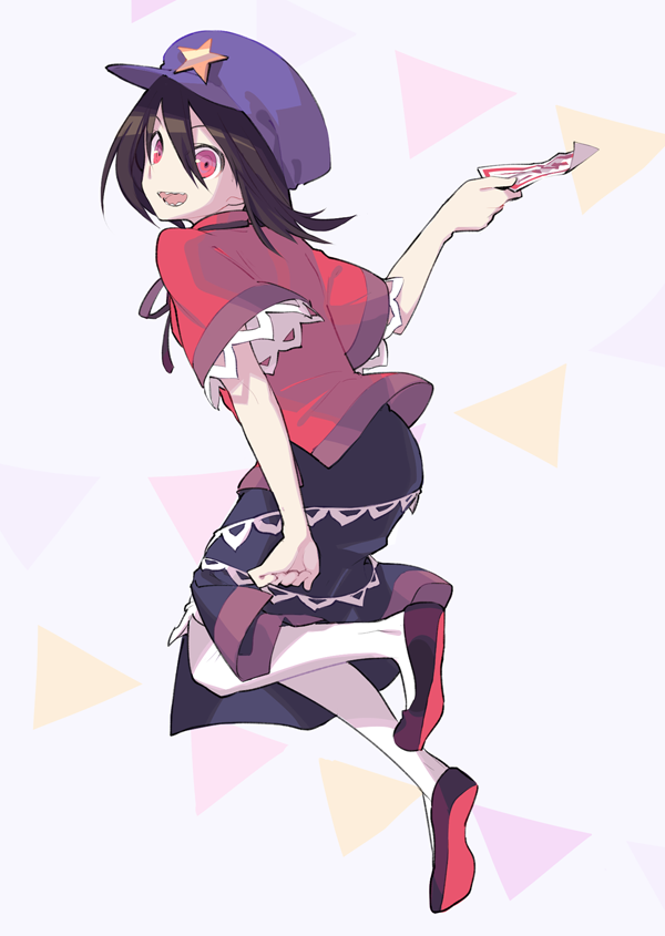 1girl, blue_eyes, blue_hair, hat, jiangshi, looking_at_viewer, miyako_yoshika, nakatani