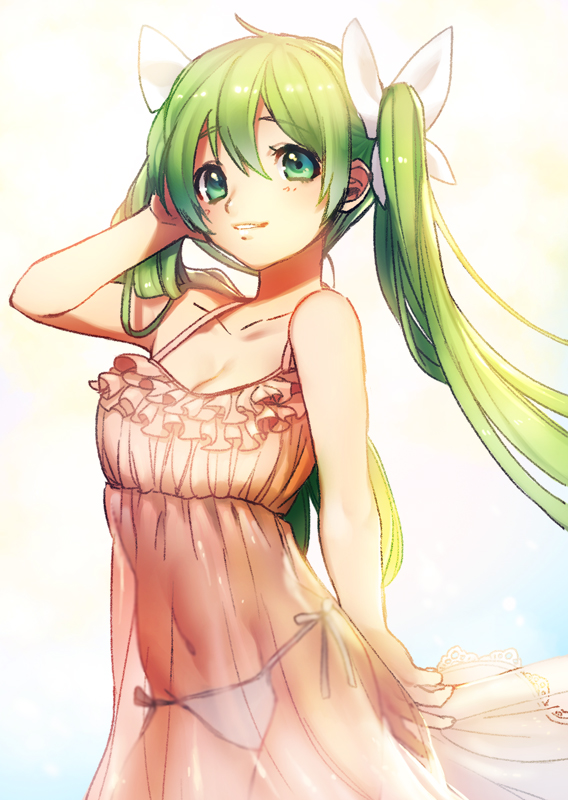 1girl, babydoll, frey_(rune_factory), mochizuki_anko, panties, rune_factory, rune_factory_4, solo