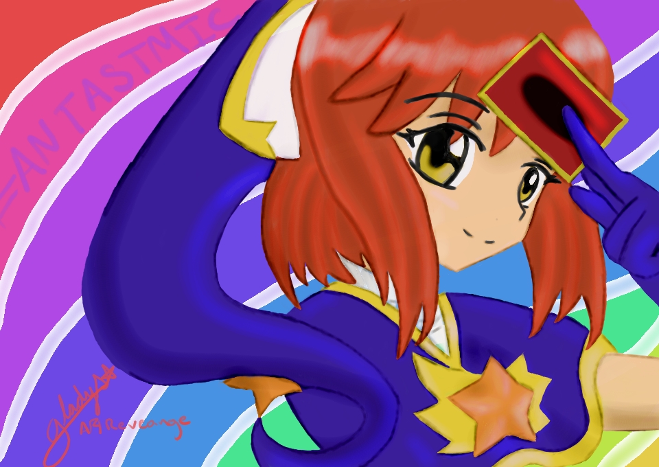 card, card_captor_sakura, crossover, fantastmic_(artist), hat, kinomoto_sakura, tcg, yu-gi-oh!