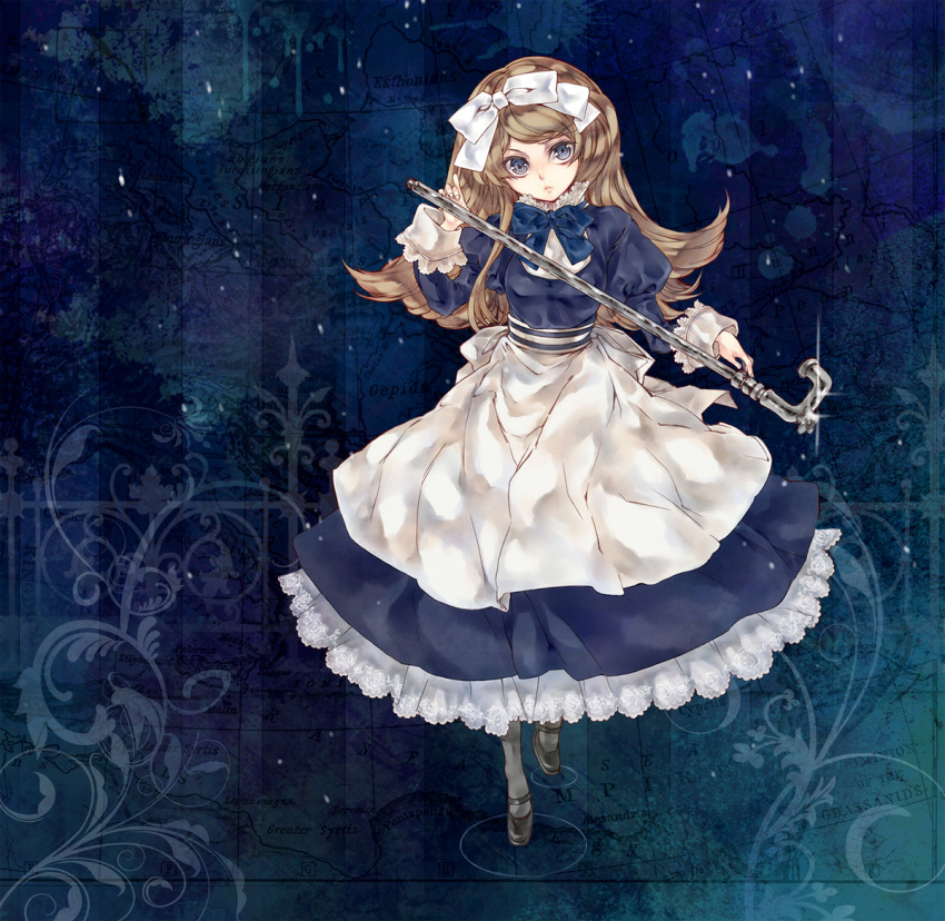 bad_id, belarus_(hetalia), black_socks, blonde_hair, blue, blue_eyes, bow, brown_hair