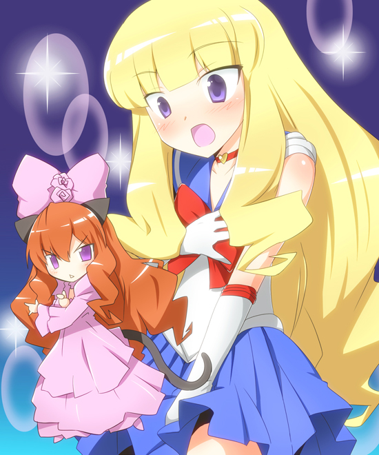 bishoujo_senshi_sailor_moon, blonde_hair, bow, choker, cosplay, doll, gloves, hair_bow