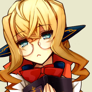 1girl, blonde_hair, blue_eyes, book, glasses, kyoukai_senjou_no_horizon, long_hair, lowres