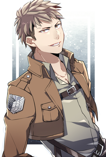 1boy, brown_hair, jacket, jean_kirchstein, kiragera, shingeki_no_kyojin, solo