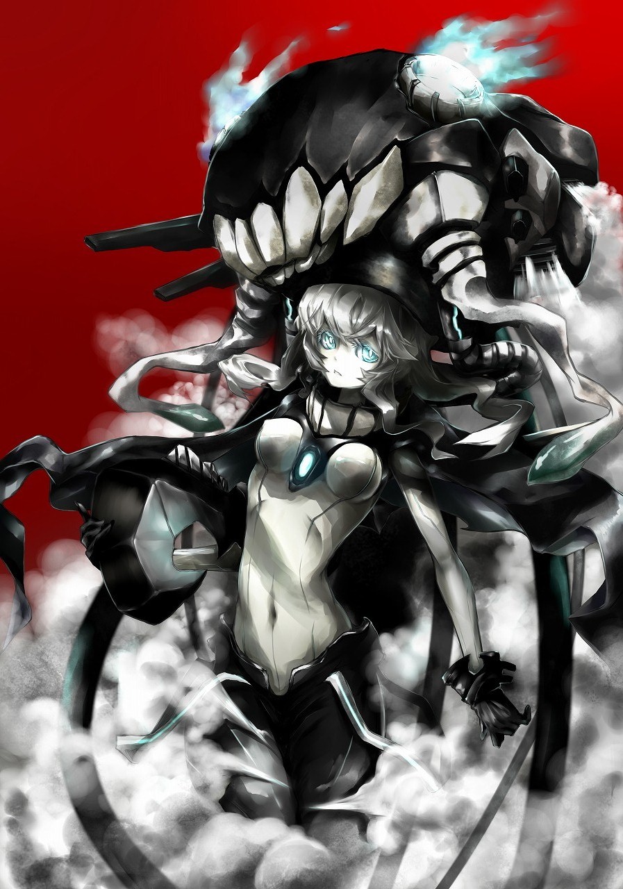 1girl, aqua_eyes, bodysuit, cannon, expressionless, gloves, glowing, glowing_eyes