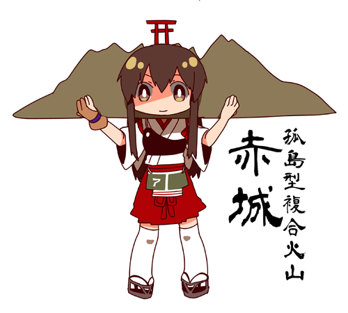 1girl, akagi_(kantai_collection), brown_eyes, brown_hair, japanese_clothes, kantai_collection, long_hair, lowres