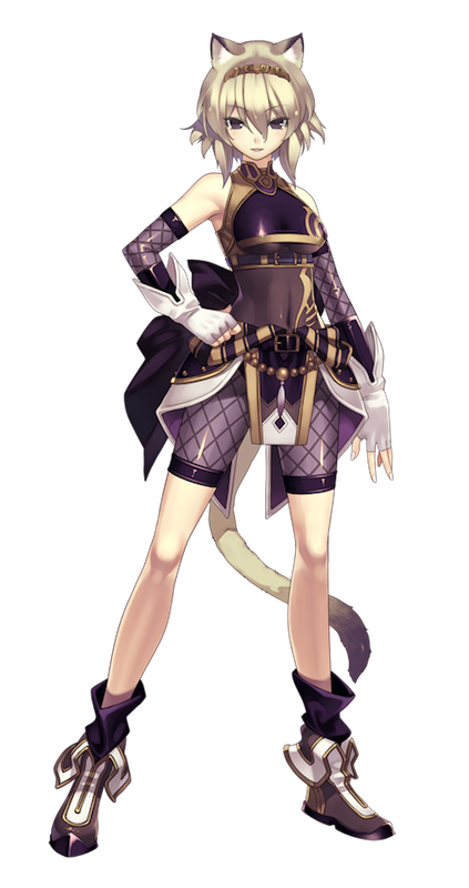 1girl, agarest_senki_(series), agarest_senki_2, animal_ears, blonde_hair, bow, cat_ears, cat_tail, felenne_(agarest_senki), fingerless_gloves, gloves, hairband, hand_on_hip, hirano_katsuyuki, official_art, shoes, short_hair, shorts, smile, solo, spandex, tail, violet_eyes, white_background