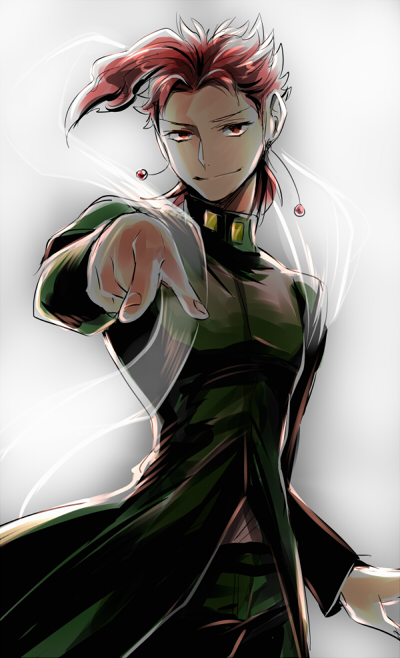 1boy, gakuran, holstein_kurita, jojo_no_kimyou_na_bouken, kakyouin_noriaki, red_eyes, redhead, scarf