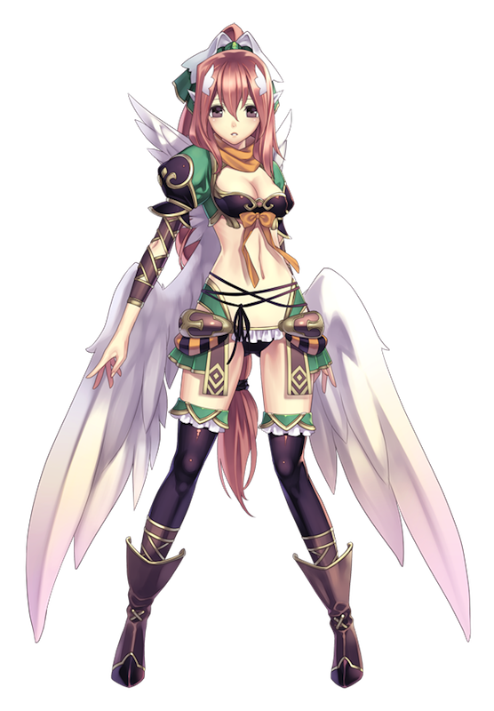 1girl, agarest_senki_(series), agarest_senki_2, black_legwear, bow, breasts, brown_eyes, brown_hair