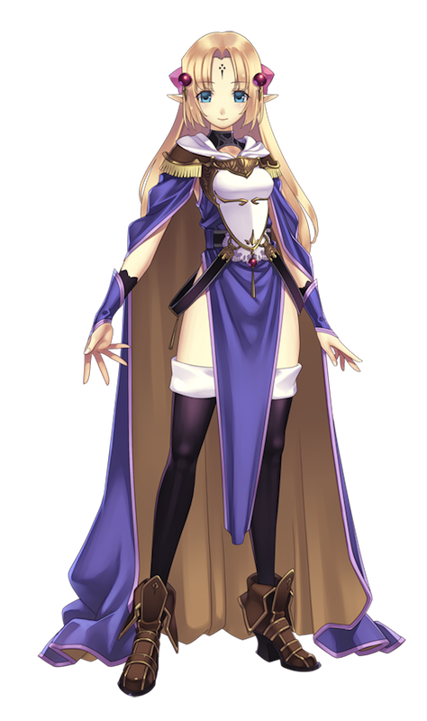1girl, agarest_senki_(series), agarest_senki_2, armor, armored_dress, black_legwear, blonde_hair, blue_eyes