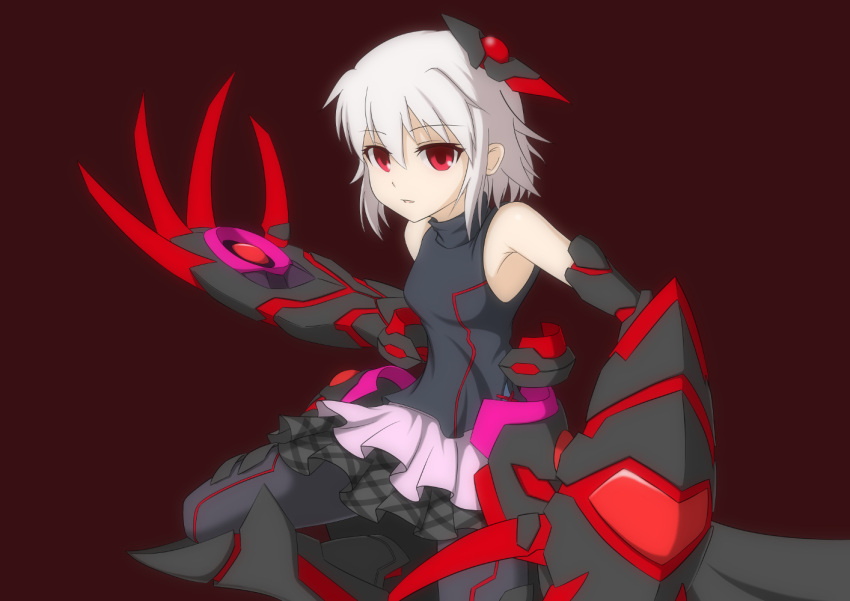 1girl, altair_floone, borrowed_character, hima38, original, red_eyes, short_hair, simple_background