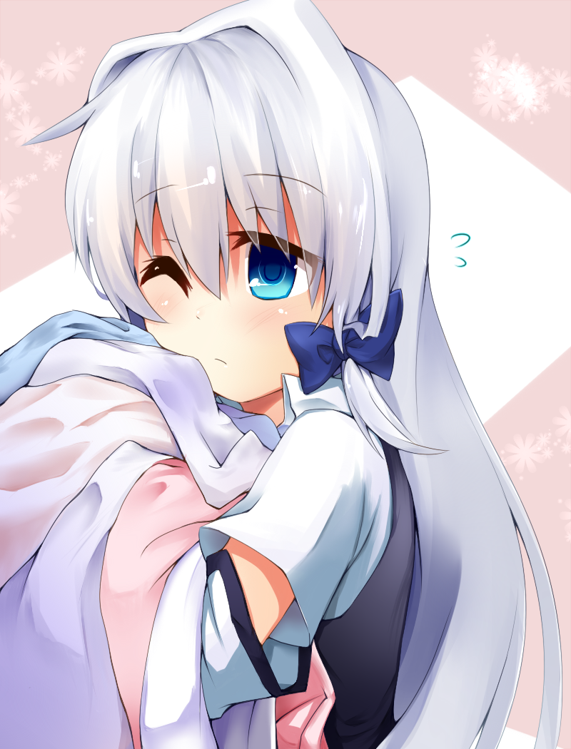1girl, adyisu, blue_eyes, blush, borrowed_character, bow, hair_bow, long_hair, original, solo, sorakaze_pallette