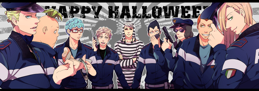6+boys, cuffs, doughnut, formaggio, gelato, ghiaccio, gun, hanaichi_(hana13)