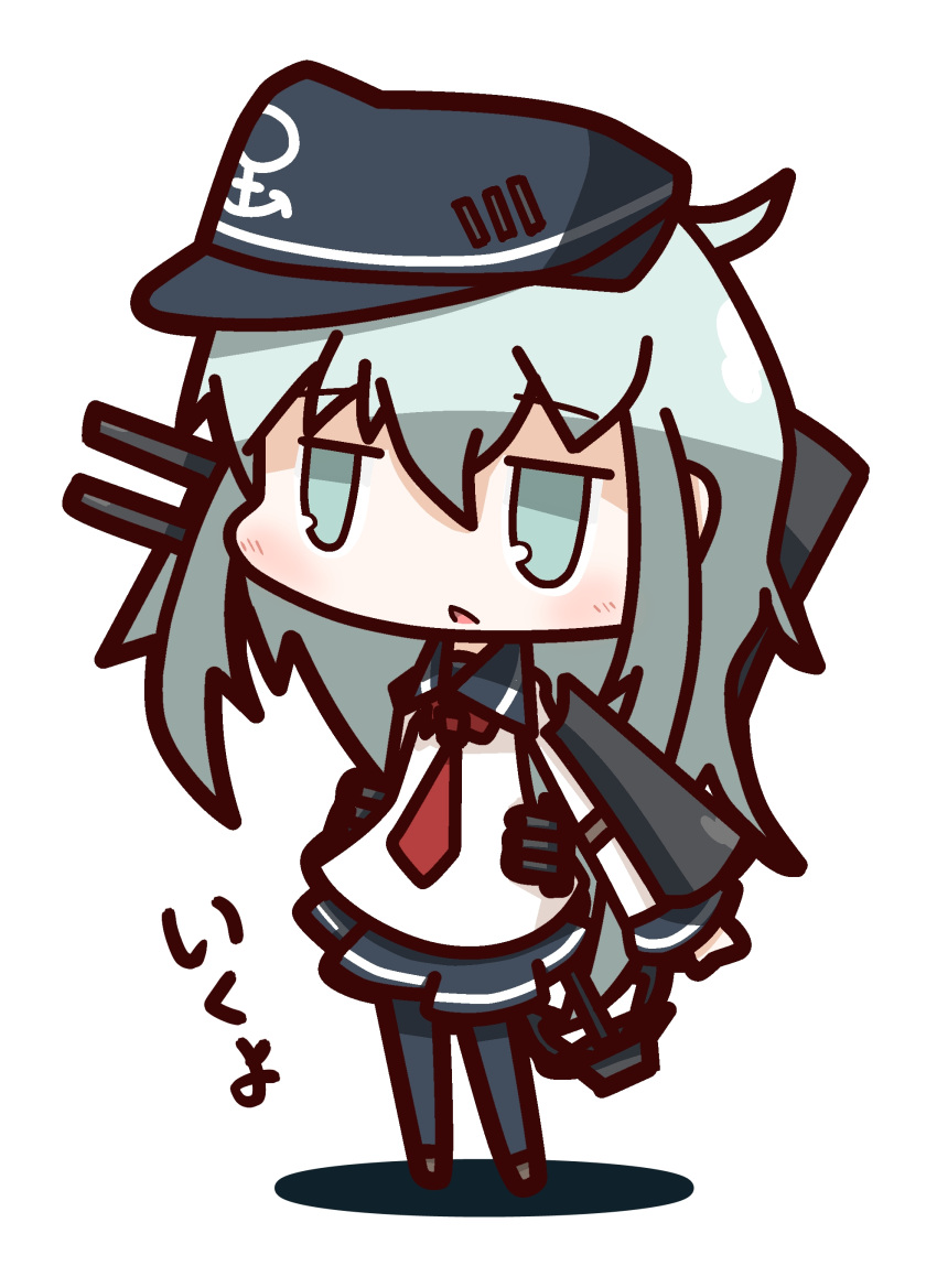 1girl, absurdres, aqua_eyes, aqua_hair, blush, hat, hibiki_(kantai_collection), highres, kantai_collection, long_hair, nu-nyu, open_mouth