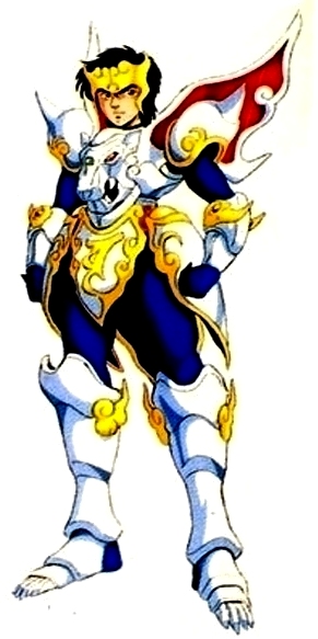 armor, black_eyes, black_hair, lion, short_hair, shurato, solo, teeth