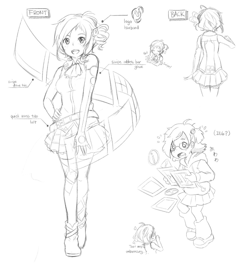 /\/\/\, 1girl, ahoge, aizawa_inori, blush, chibi, closed_eyes, collateral_damage_studios