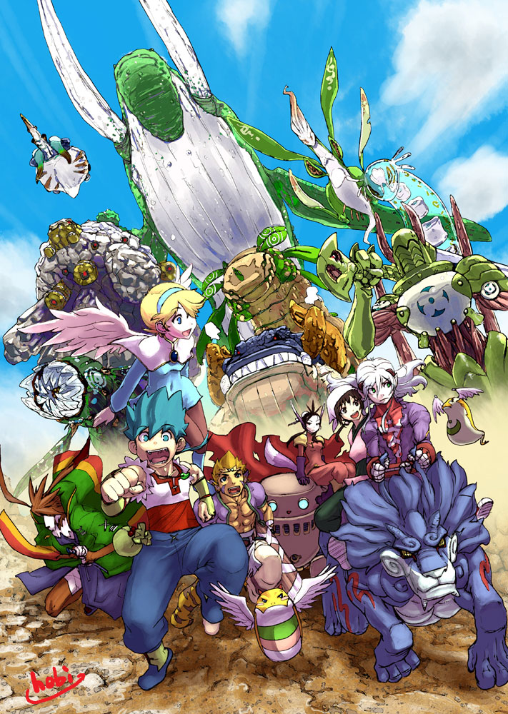 animal_ears, breath_of_fire, breath_of_fire_iv, cray_(breath_of_fire), dragon, ershin, fou-lu, hairband